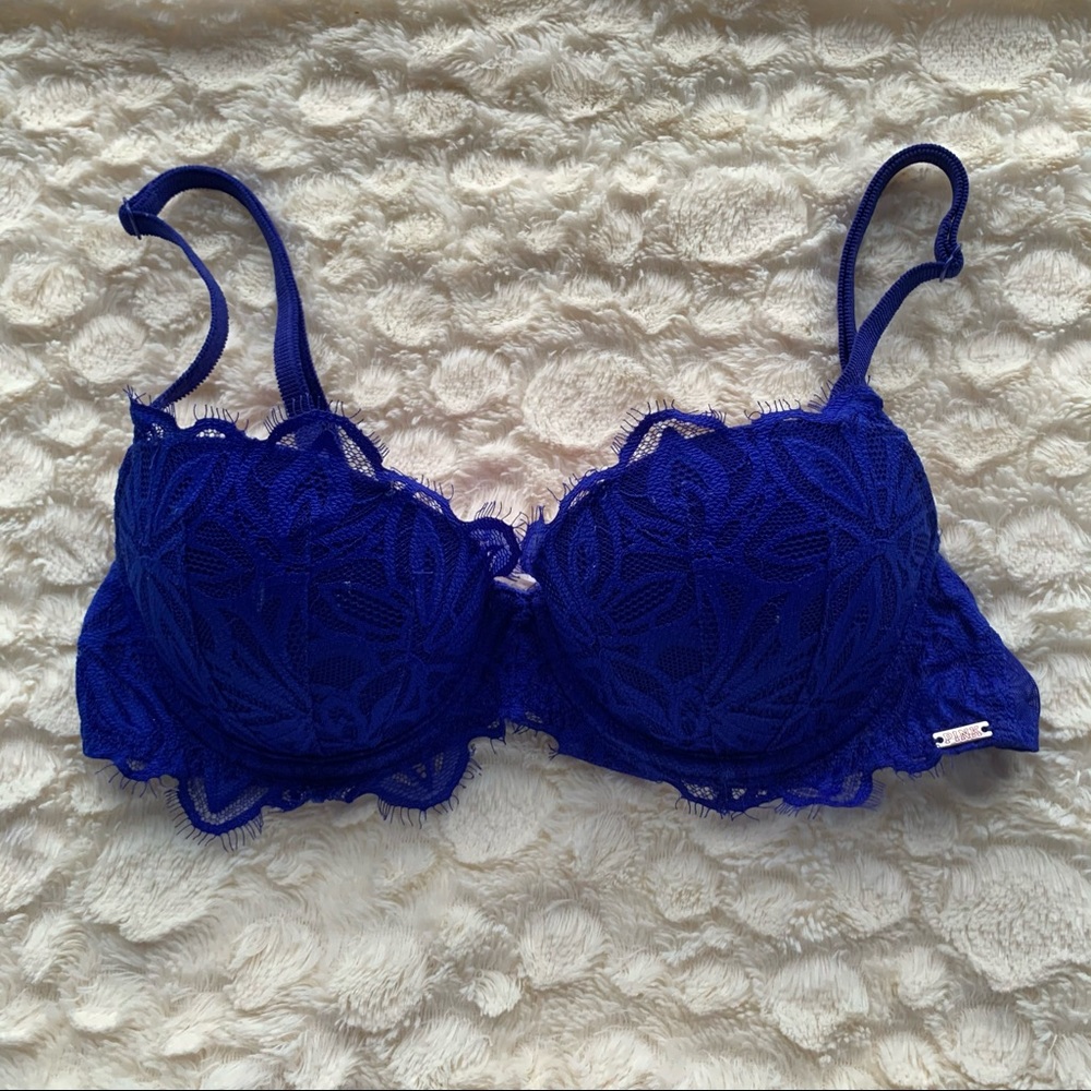 Blue lace Date Bra from Pink